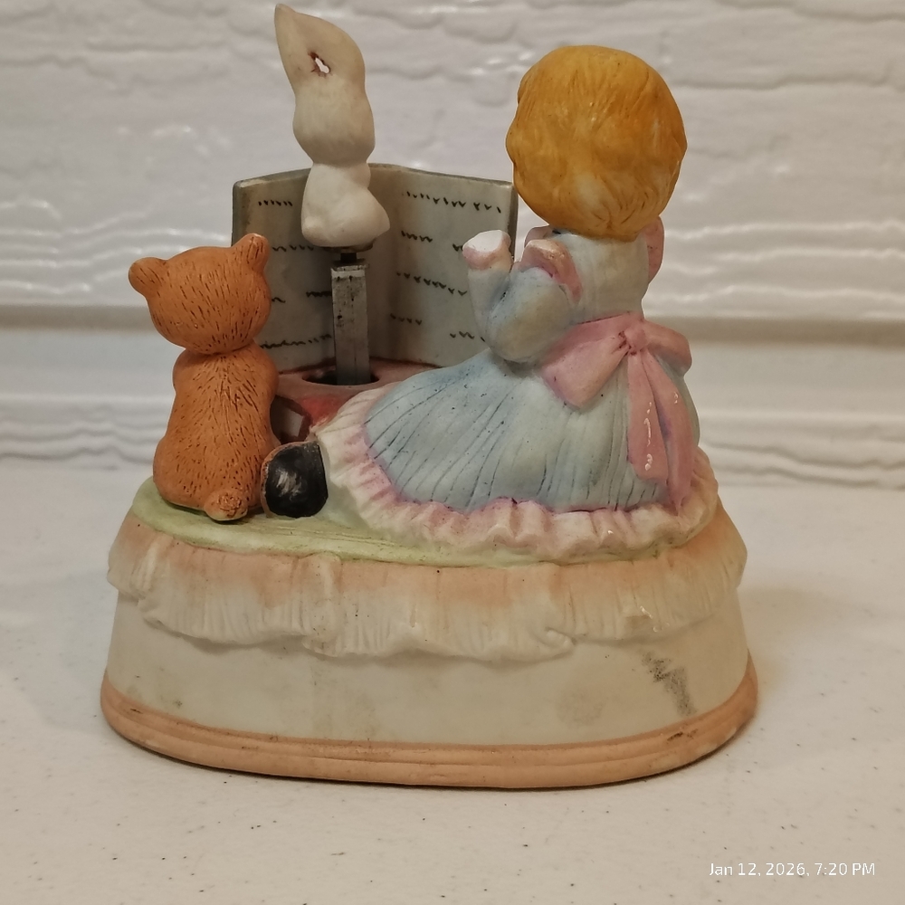 Vintage Ceramic Peter Rabbit Music Box with animated rabbit by Price  Products - Picture 4 of 6